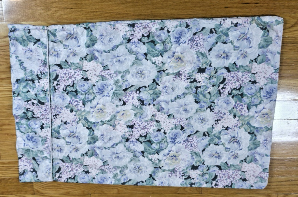 VTG Eileen West Delphinium Floral Pillowcase Standard 100% Cotton Cottagecore